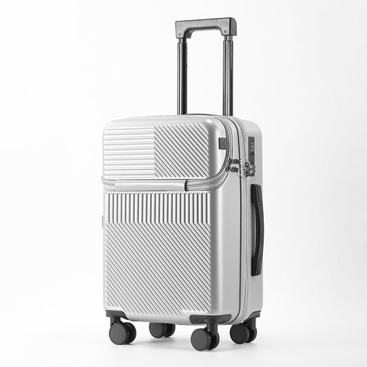 20-Inch Multifunctional Travel Suitcase with Cup Holder