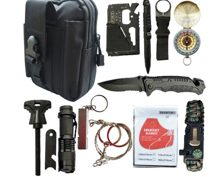 Outils de survie et trousse de premiers secours pour utilisation en extérieur