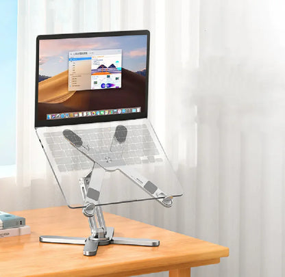 Support pliable et ajustable pour ordinateur portable avec système de refroidissement