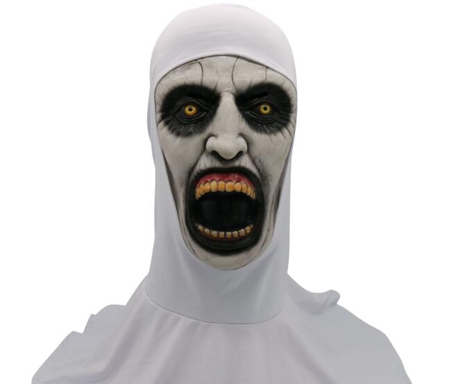 Nun Mask, Scary Ghost Face Hood for Halloween