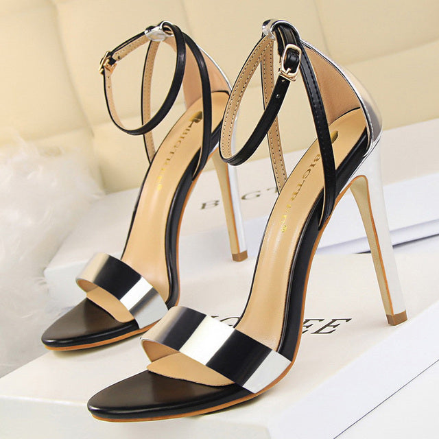 Colorful High Heeled Party Sandals for Women