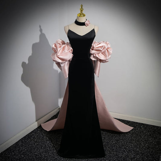 Women's Evening Dress with Bow for Annual Events