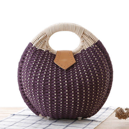 Cute Woven Shell Handbag for Beach Vacation