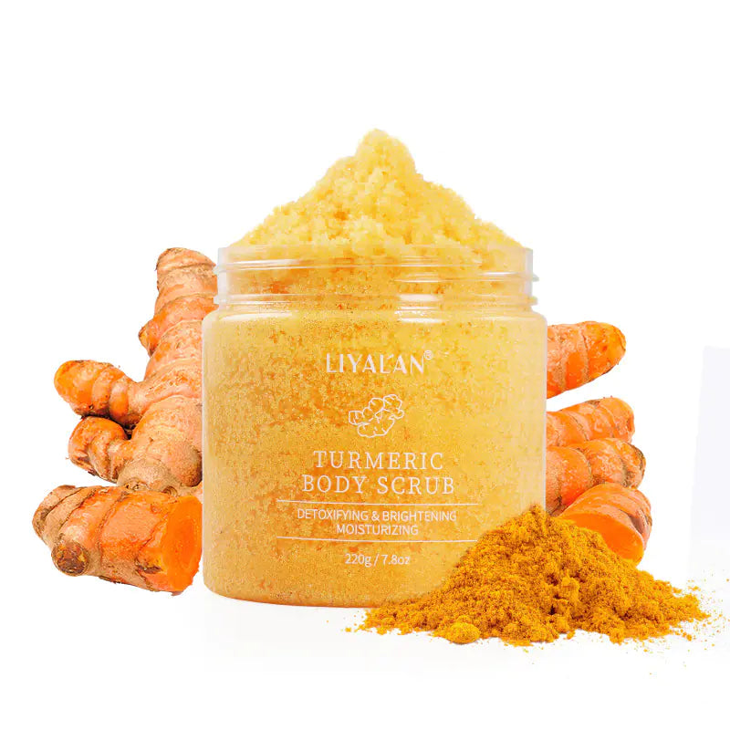Gommage au sel de bain au curcuma Amazon 220g pour une peau éclatante