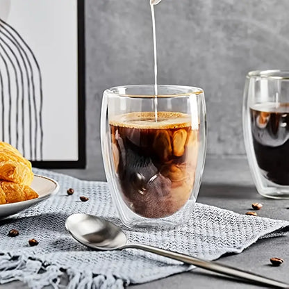 Tasses à café en verre à double paroi pour une infusion parfaite