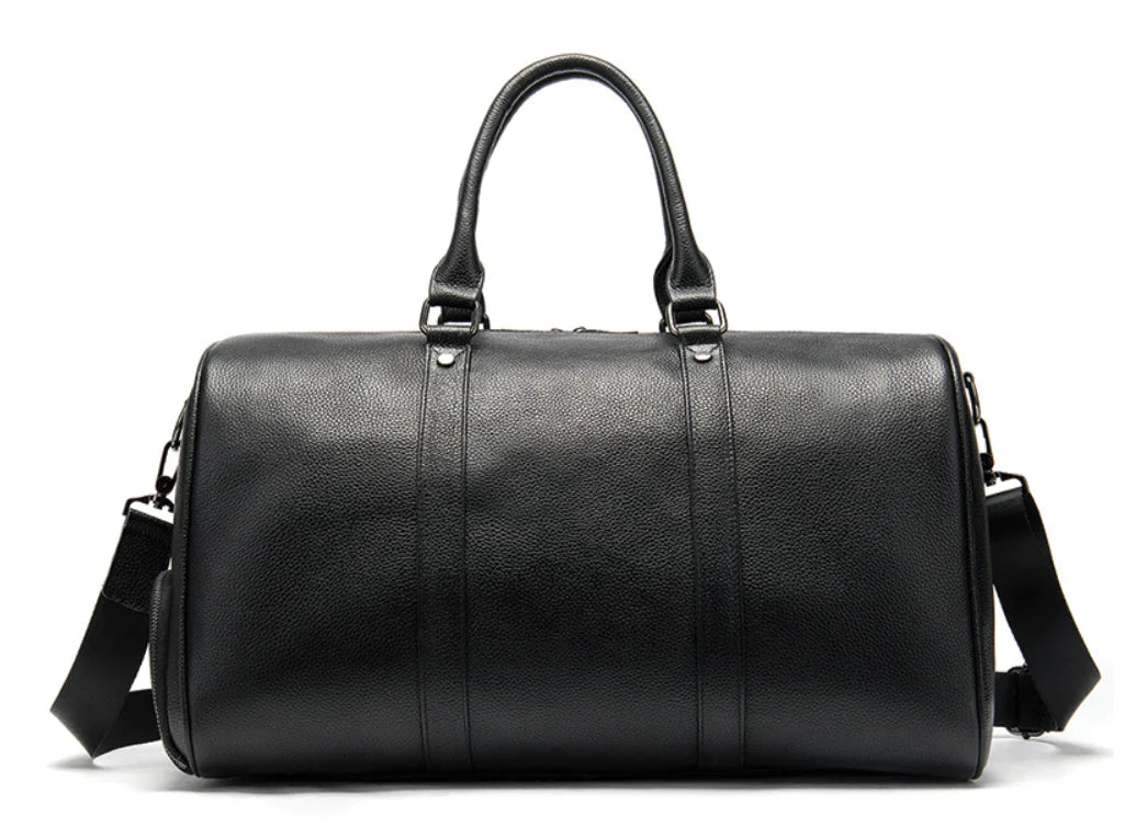 Genuine Leather Casual Travel Bag and Shoulder Tote