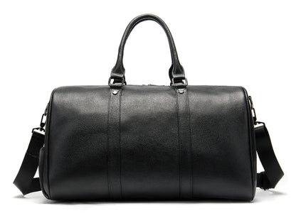 Genuine Leather Casual Travel Bag and Shoulder Tote