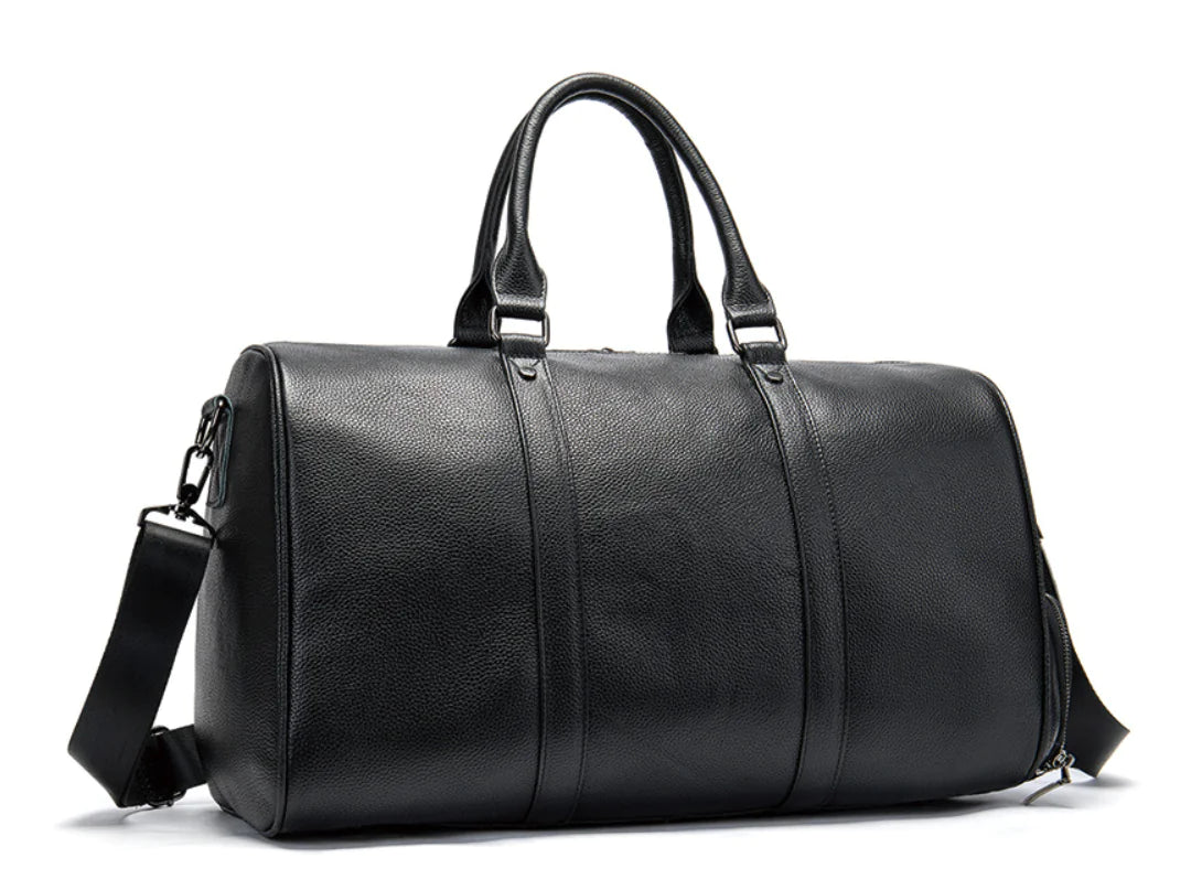 Genuine Leather Casual Travel Bag and Shoulder Tote