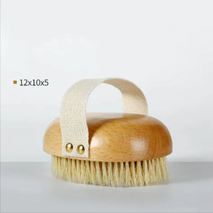 Brosse de bain à poils en bois