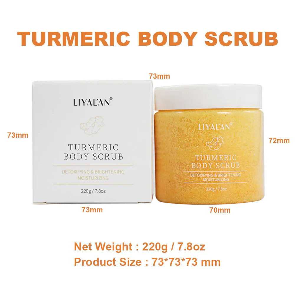 Gommage au sel de bain au curcuma Amazon 220g pour une peau éclatante