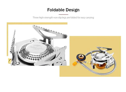 Portable Camping Stove with Windproof Burner