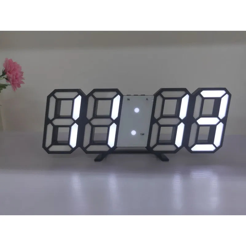 모던 3D LED 디지털 벽시계