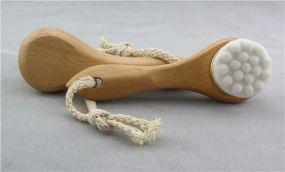 Beech Wood Long Handle Nano Fiber Cleansing Brush