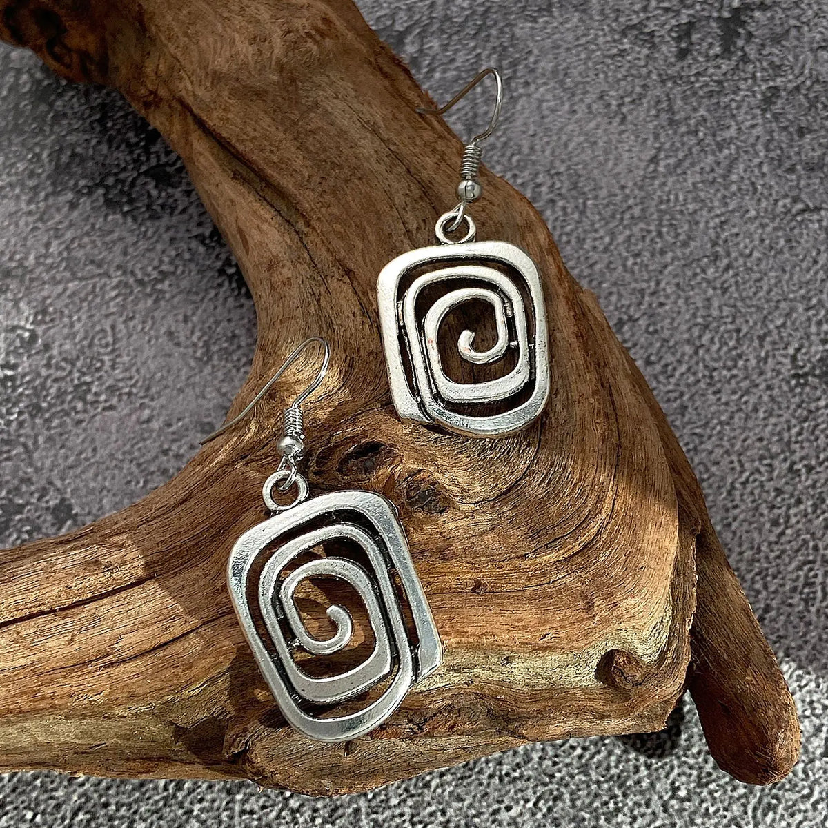 Boucles d'oreilles pendantes torsadées vintage pour femme - Mode de soirée