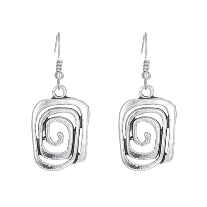 Boucles d'oreilles pendantes torsadées vintage pour femme - Mode de soirée