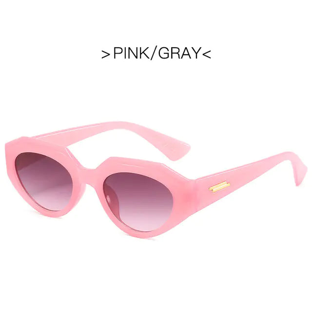 LONSY Cat Eye Sunglasses for Women - Vintage Small Frame