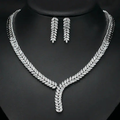 Parure de bijoux de luxe en chaîne serpent pour mariée