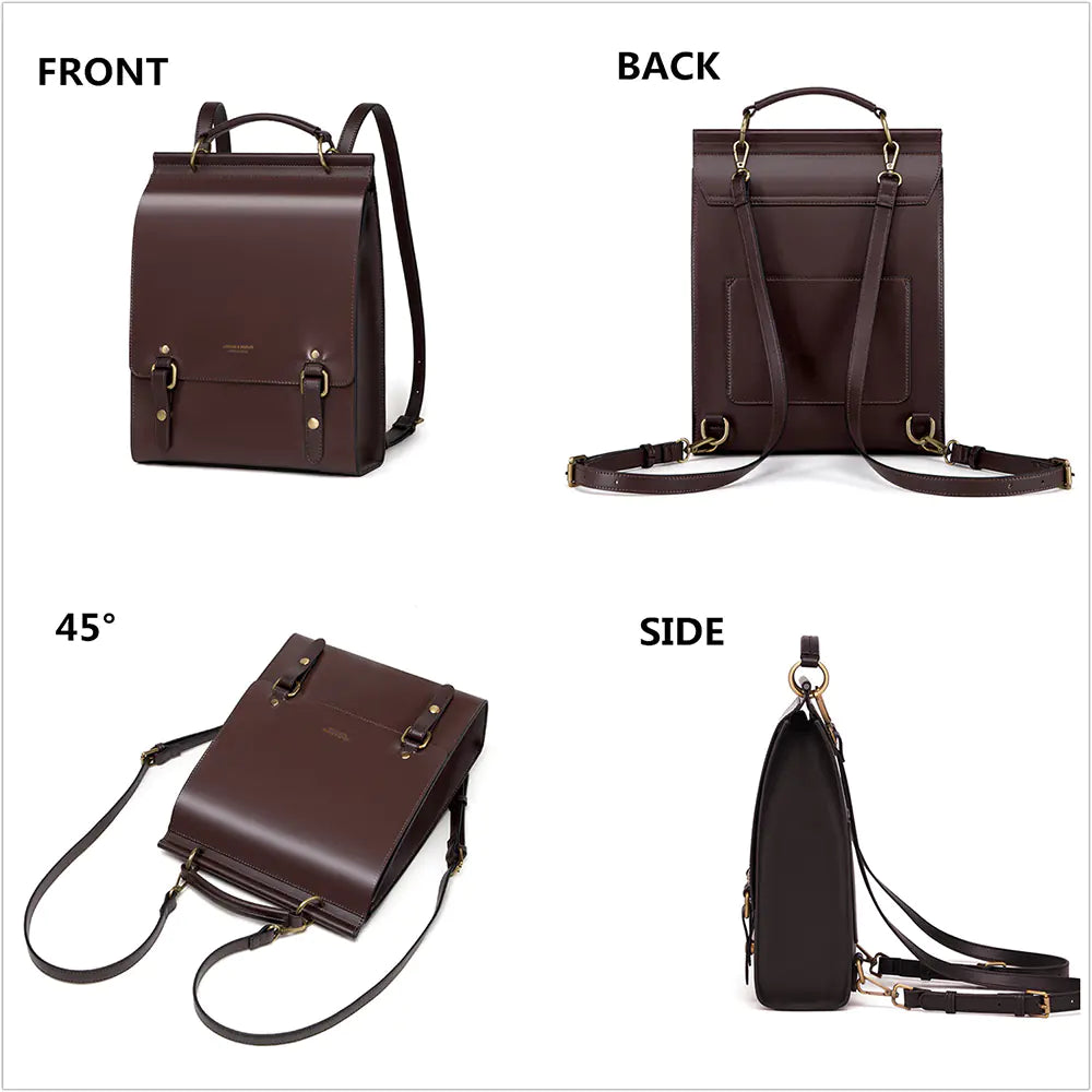Cnoles Women's Vintage Leather Backpack Purse for Travel