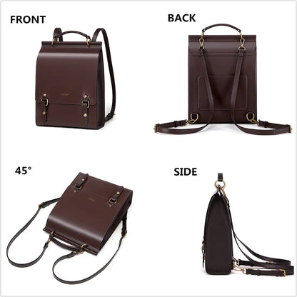 Cnoles Women's Vintage Leather Backpack Purse for Travel