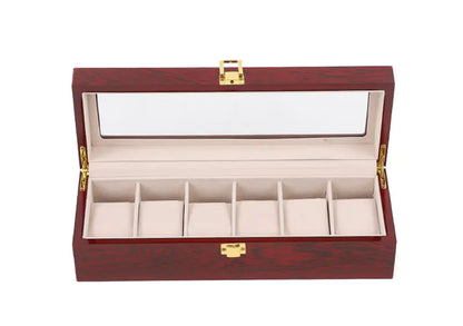 Boîte à montres en bois à double niveau pour 10 à 20 montres