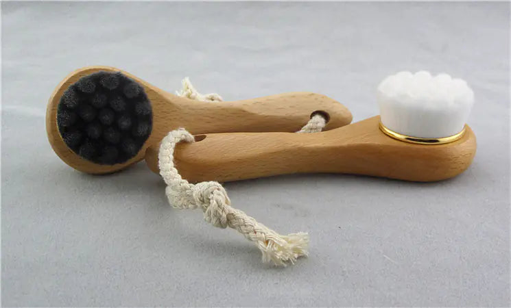 Beech Wood Long Handle Nano Fiber Cleansing Brush