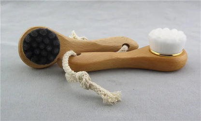 Beech Wood Long Handle Nano Fiber Cleansing Brush