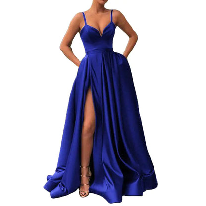 Women's Satin Halter Dresses