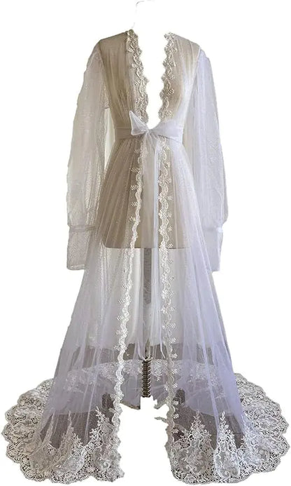 Robe de mariée en dentelle pour des séances photo de mariage de rêve