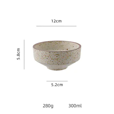 Bol à riz en poterie rugueuse de style japonais créatif rétro