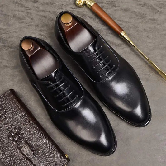 Handmade Oxford Shoes for Men - Large Size Wedding Shoes