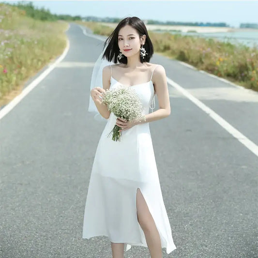 미니멀 비치 드레스