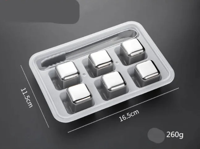 Glaçons réutilisables en acier inoxydable
