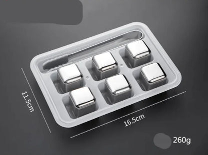 Glaçons réutilisables en acier inoxydable