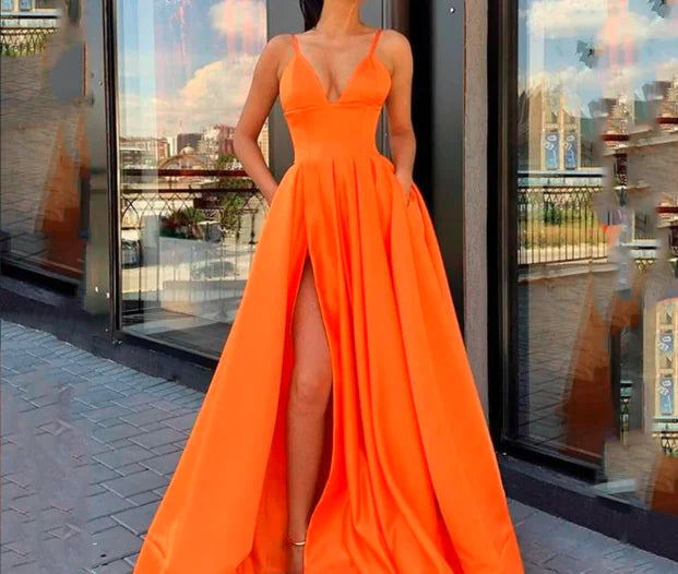 Women's Satin Halter Dresses