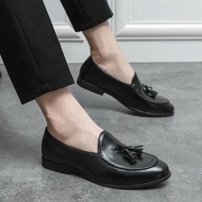Men's Fringed Leather Shoes