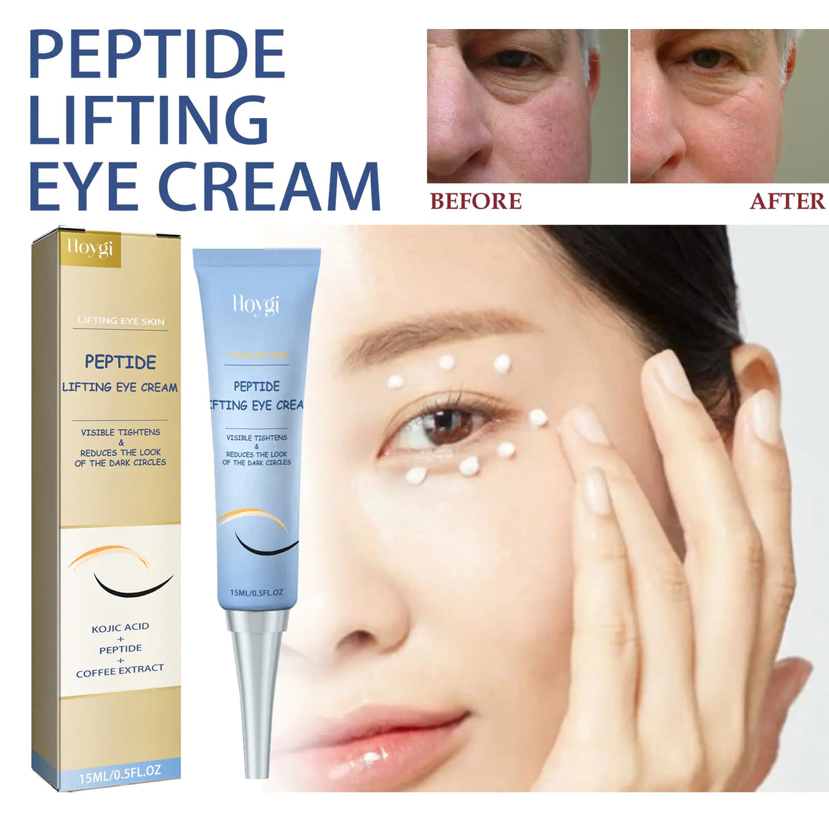 Crème Contour des Yeux Anti-Rides Raffermissante Hoygi pour une Peau Jeune