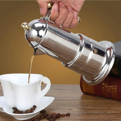 Cafetière Moka italienne en acier inoxydable