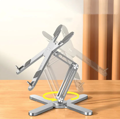 Support pliable et ajustable pour ordinateur portable avec système de refroidissement