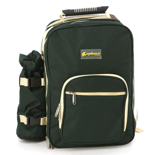 4-Person Picnic Bag with Camping Utensils and Gear