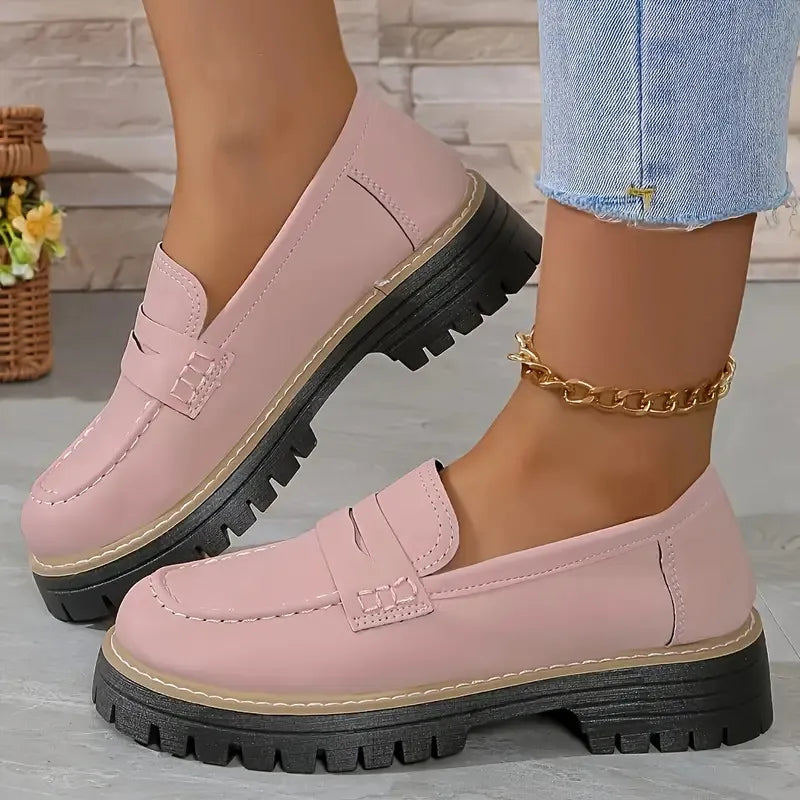 Chaussures décontractées pour femmes au fini mat de style britannique