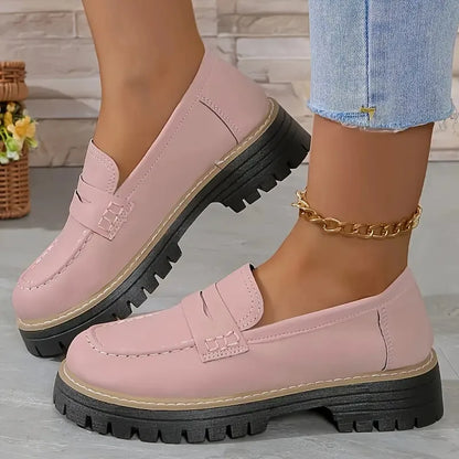 Chaussures décontractées pour femmes au fini mat de style britannique