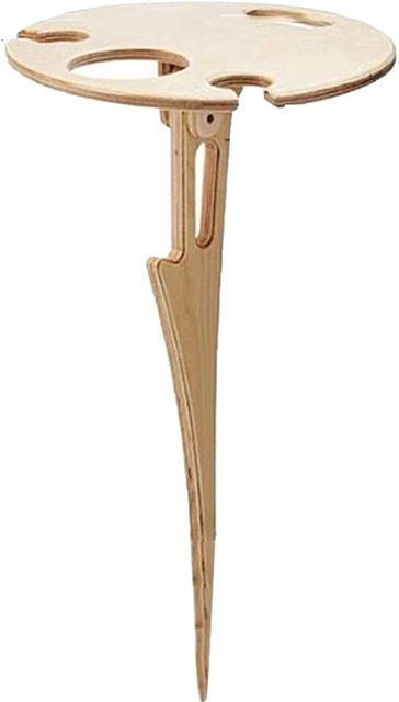 Table à vin ronde pliable en bois pour l'extérieur