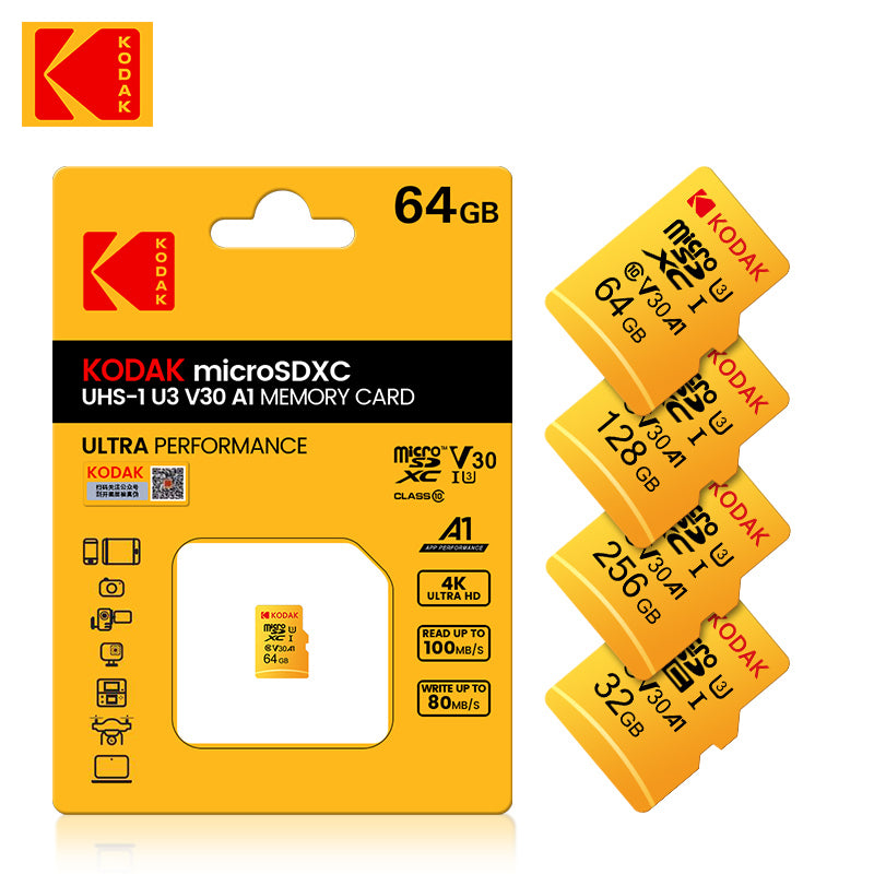 Carte Micro SD KODAK EVO Plus 128 Go UHS-I 4K
