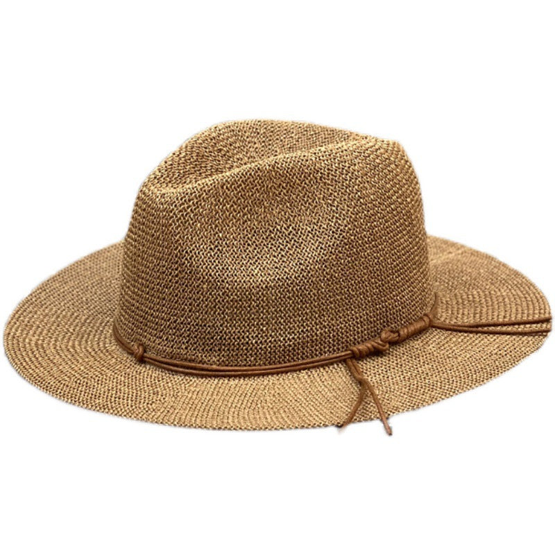 Chapeau de paille d'été à large bord pour la plage et la protection solaire