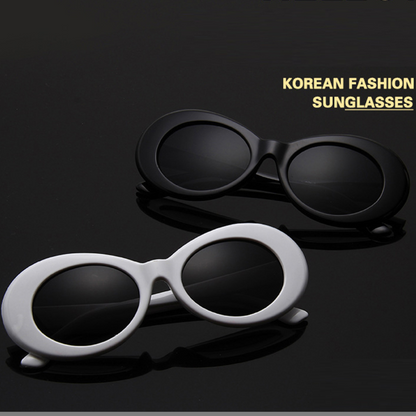 세련된 룩을 위한 트렌디한 레트로 라운드 프레임 선글라스