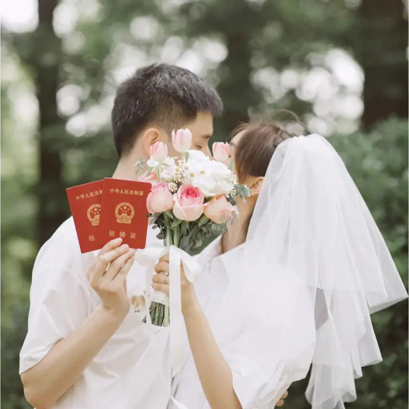 Bridal French Veil with Bow and Ruffled Edge Decor