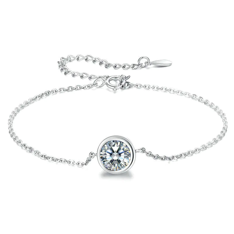 Minimalist Round Silver Bracelet
