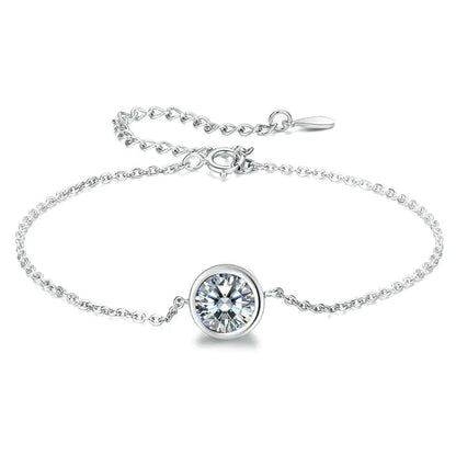Minimalist Round Silver Bracelet