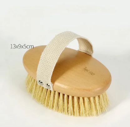 Brosse de bain à poils en bois