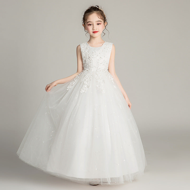 Robe en tulle pour filles, magnifique robe de soirée pour hôtesses